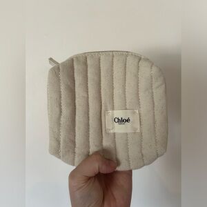 Chloe Cream Canvas Tote Mini Makeup Pouch